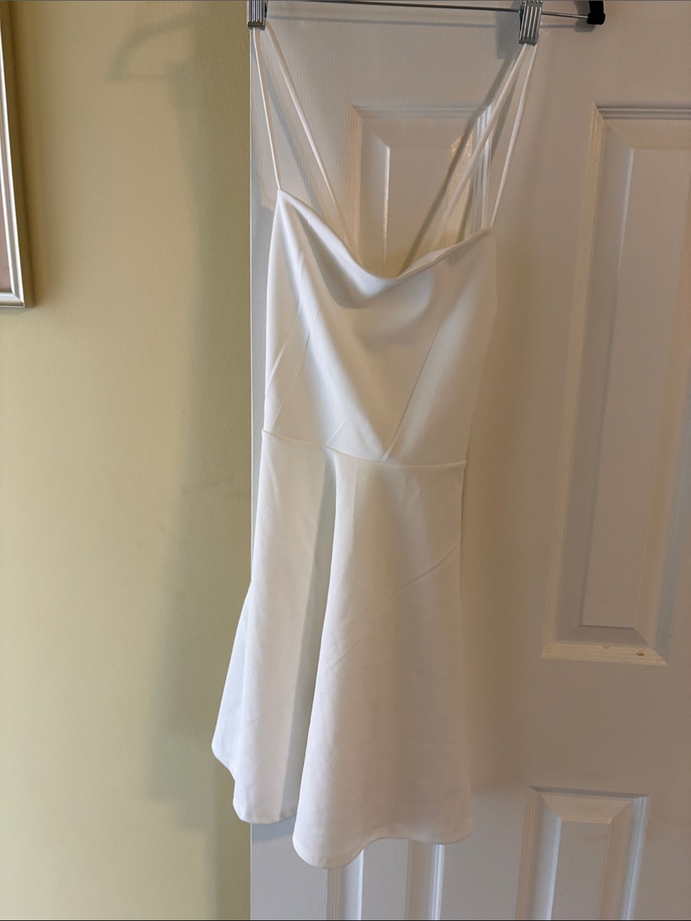 Windsor White Cowl Neck Mini Dress